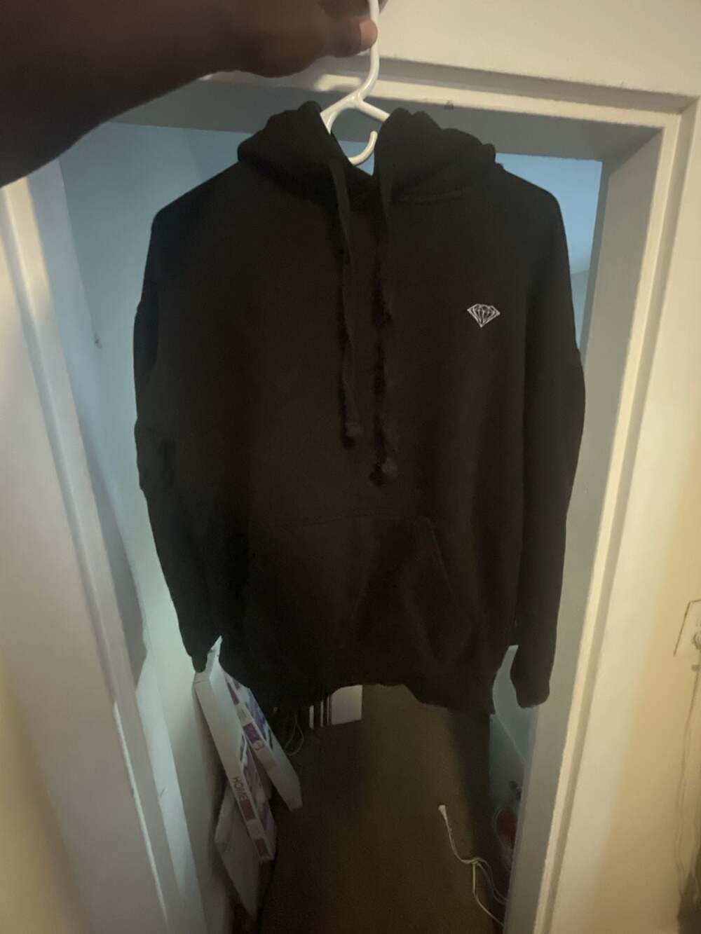 Vintage Diamond Supply Co. Heavy Cotton Blend Small Logo Mens Hoodiesize large
